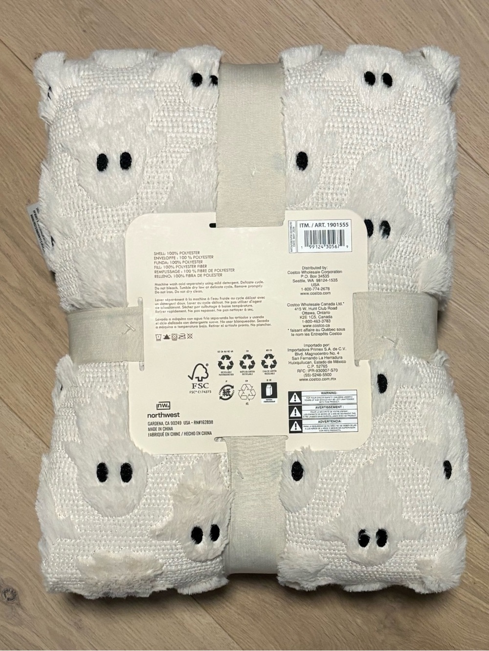 VIRAL TIK TOK COSTCO FAUX FUR HALLOWEEN FALL THROWS (2 Pc) GHOST, PUMPKIN *NWT - Picture 4 of 8